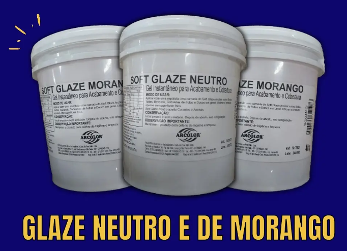 Glaze Neutro e de Morango
