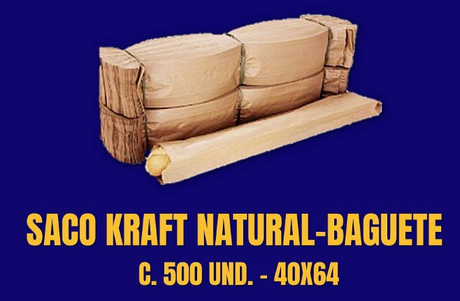 Saco Kraft Natural - Baguete