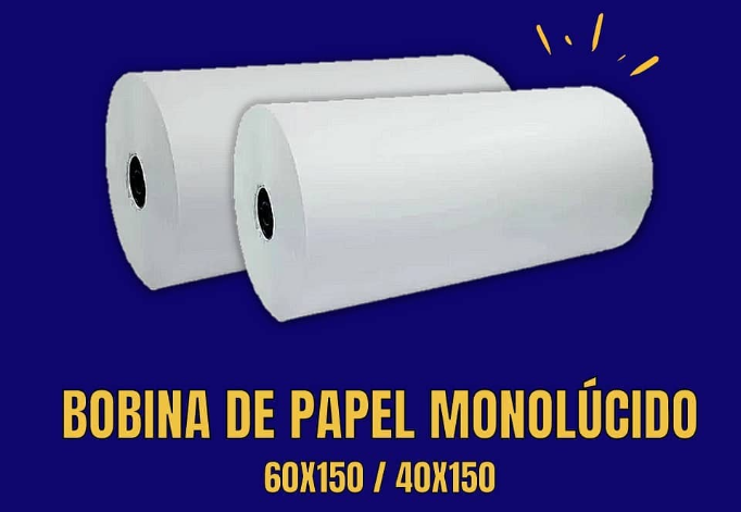 papel monolúcio 
60X150  / 40X150