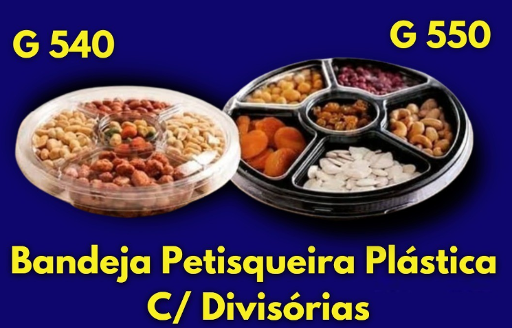 Bandeja Petisqueira Plástica