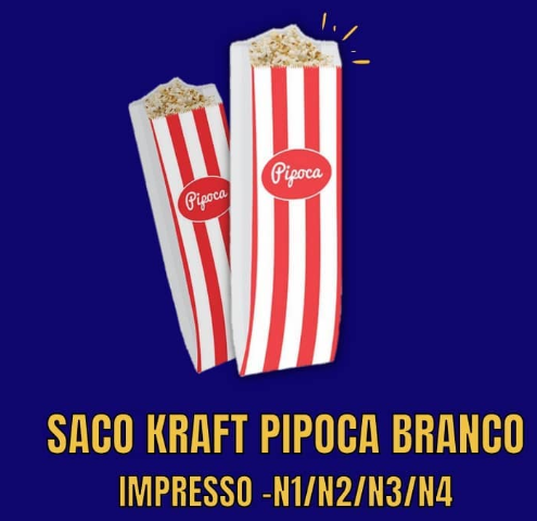 Saco Kraft Pipoca