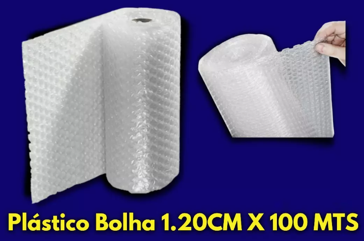 Plástico Bolha, de 120 x 100Mts