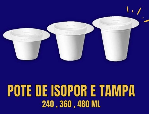 Pote de Isopor e Tampa