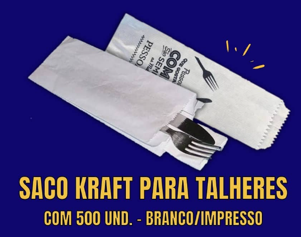 Saco Kraft parar Talheres